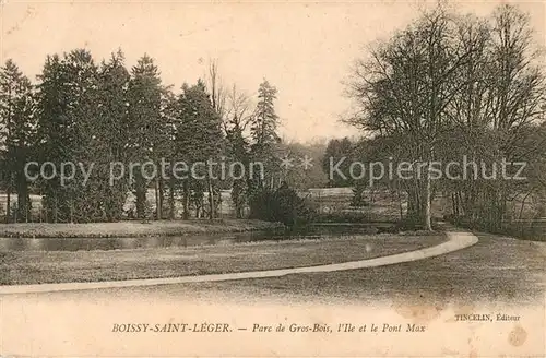 AK / Ansichtskarte Boissy Saint Leger Parc de Gros Bois Ile et Pont Max Kat. Boissy Saint Leger