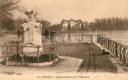 AK / Ansichtskarte Annecy Haute Savoie Cadran Solaire et la Prefecture Monument Kat. Annecy