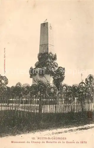 AK / Ansichtskarte Nuits Saint Georges Monument du Champ de Bataille de la Guerre de 1870 Kat. Nuits Saint Georges