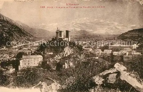 AK / Ansichtskarte Foix Vue sur la ville et la Vallee de l Ariege Kat. Foix