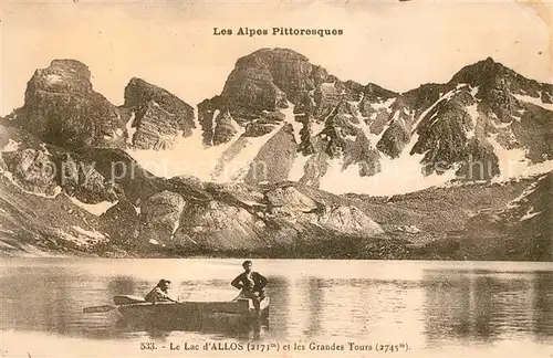 AK / Ansichtskarte Lac d Allos et les Grandes Tours Collection Les Alpes Pittoresques