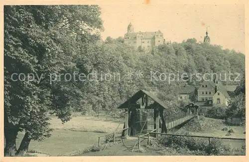 AK / Ansichtskarte Rochsburg Schloss Schwebebruecke Kat. Lunzenau