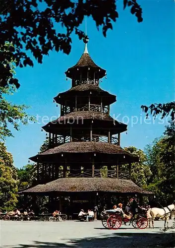 AK / Ansichtskarte Muenchen Chinesischer Turm Englischer Garten Kat. Muenchen