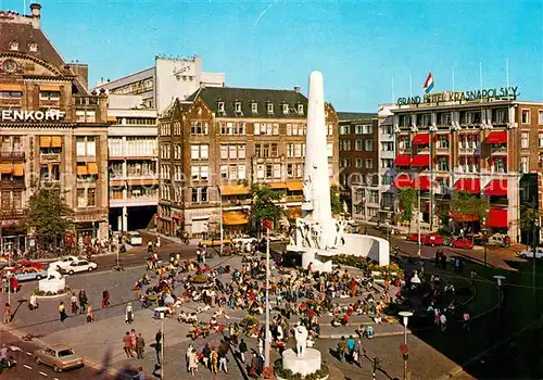 AK / Ansichtskarte Amsterdam Niederlande National Monument op de Dam Grand Hotel Grand Hotel Krasnapolsky Kat. Amsterdam