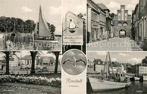 AK / Ansichtskarte Neustadt Holstein Hafen Kremper Tor Markt Kat. Neustadt in Holstein