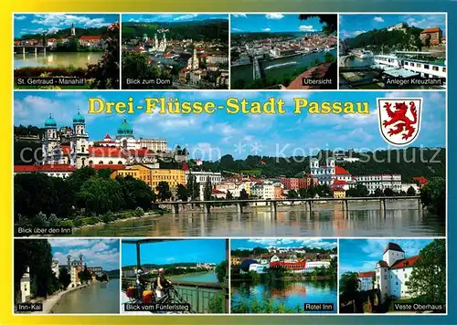 AK / Ansichtskarte Passau Anleger Kreuzfahrt Veste Oberhaus St. Gertraud Mariahilf Kat. Passau