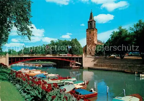 AK / Ansichtskarte Turku Aura Fluss und Dom Kat. Abo Turku