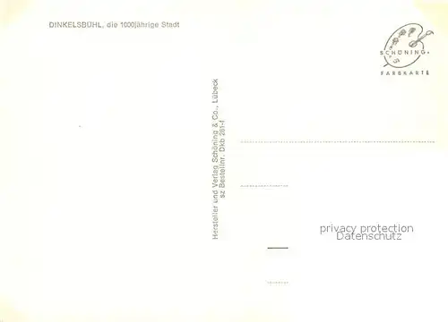 AK / Ansichtskarte Dinkelsbuehl Ortsansicht Kat. Dinkelsbuehl