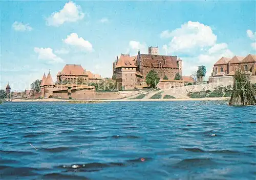 AK / Ansichtskarte Malbork Zespol zamku pokrzyzackiego od strony Kat. Marienburg Westpreussen
