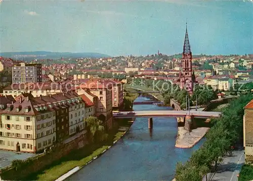 AK / Ansichtskarte Pforzheim Panorama Zusammenfluss von Enz und Nagold Kat. Pforzheim