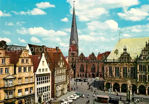 AK / Ansichtskarte Bremen Am Markt mit UL Frauenkirche Kat. Bremen