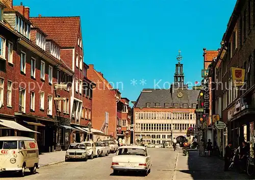 AK / Ansichtskarte Emden Ostfriesland Grosse Strasse und Rathaus Kat. Emden