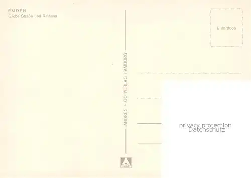AK / Ansichtskarte Emden Ostfriesland Grosse Strasse und Rathaus Kat. Emden