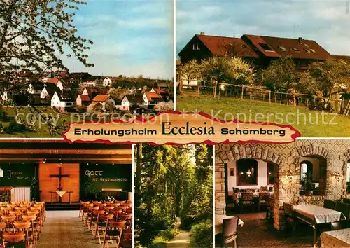 AK / Ansichtskarte Schoemberg Freudenstadt Erholungsheim Ecclesia Kapelle Restaurant Kat. Seewald