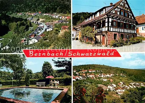 AK / Ansichtskarte Bernbach Bad Herrenalb Stadtblick Gasthaus Schwimmbad Panorama Kat. Bad Herrenalb