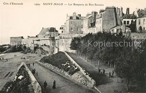 AK / Ansichtskarte Saint Malo Ille et Vilaine Bretagne Les Remparts de Bon Secours Kat. Saint Malo