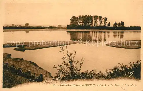 AK / Ansichtskarte Ingrandes sur Loire Loire et L`Ille Meslet