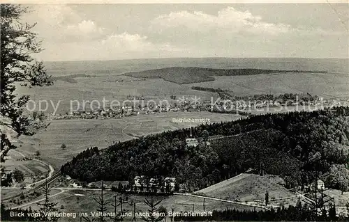 AK / Ansichtskarte Neukirch Lausitz Blick vom Valtenberg ins Valtental und nach dem Bethlehemstift Kat. Neukirch Lausitz