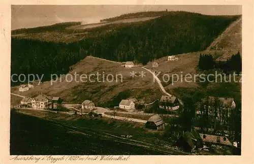 AK / Ansichtskarte Auersberg Wildenthal Panorama Unterkunftshaus Auersberg Kupfertiefdruck Kat. Eibenstock