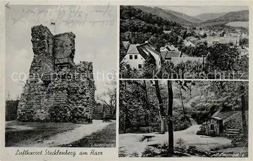AK / Ansichtskarte Stecklenberg Lauenburg Ruine Radiumquelle Landschaftspanorama Kat. Stecklenberg