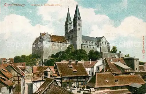 AK / Ansichtskarte Quedlinburg Schloss und Schlosskirche Kat. Quedlinburg