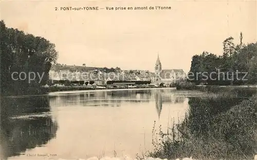 AK / Ansichtskarte Pont sur Yonne Vue prise en amont de l Yonne Kat. Pont sur Yonne