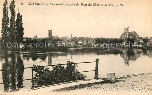 AK / Ansichtskarte Auxerre Vue generale prise du Pont du Chemin de Fer Kat. Auxerre