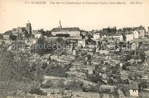 AK / Ansichtskarte Avallon Vue sur les Foudereaux Eglise Saint martin Kat. Avallon