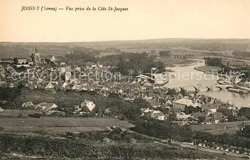 AK / Ansichtskarte Joigny Yonne Vue prise de la Cote Saint Jacques Kat. Joigny