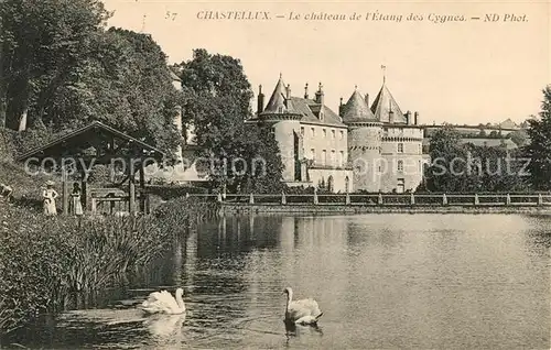 AK / Ansichtskarte Chastellux sur Cure Chateau Etang des Cygnes Kat. Chastellux sur Cure