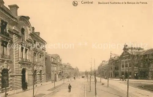 AK / Ansichtskarte Cambrai Boulevard Faldherbe Banque de France Kat. Cambrai