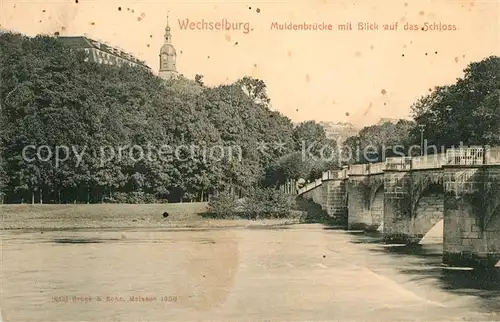 AK / Ansichtskarte Wechselburg Muldenbruecke Schloss Kat. Wechselburg