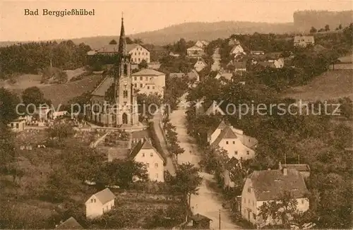 AK / Ansichtskarte Bad Berggiesshuebel Kirche Panorama