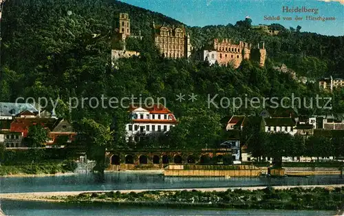 AK / Ansichtskarte Heidelberg Neckar Schloss Hirschgasse Kat. Heidelberg