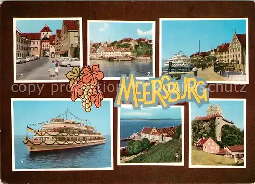 AK / Ansichtskarte Meersburg Bodensee Jungfernfahrt Motorschiff Muenchen Hafen Schloss  Kat. Meersburg