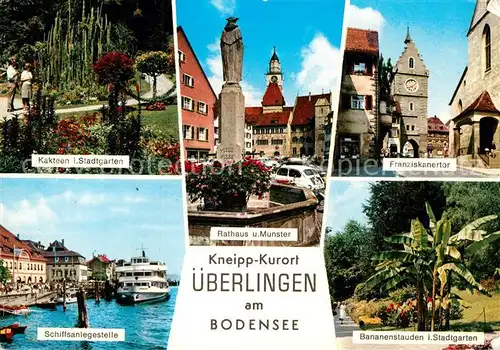 AK / Ansichtskarte ueberlingen Bodensee Rathaus Franziskanertor Schiffsanlegestelle  Kat. ueberlingen