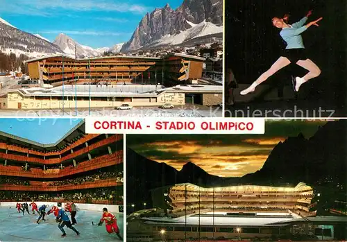 AK / Ansichtskarte Cortina d Ampezzo Stadio Olimpico Eishockey Eiskunstlauf  Kat. Cortina d Ampezzo