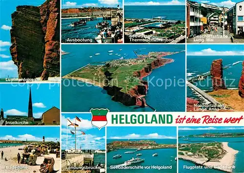 AK / Ansichtskarte Helgoland Seewasser Thermalschiwmmbad Geschaeftsstrasse Lung Wai  Kat. Helgoland