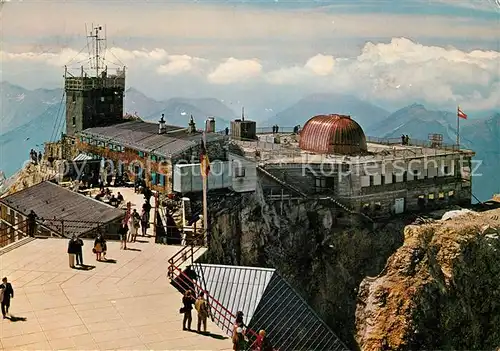 AK / Ansichtskarte Zugspitze Deutsch oesterreichische Bergstation Fliegeraufnahme Kat. Garmisch Partenkirchen