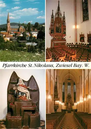 AK / Ansichtskarte Zwiesel Niederbayern Pfarrkirche Sankt Nikolaus Kat. Zwiesel