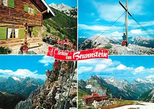 AK / Ansichtskarte Karwendel Brunnsteinhuette Gipfelkreuz Tirolerhuette Kat. Schwaz