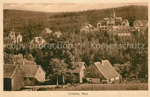 AK / Ansichtskarte Schierke Harz Teilansicht mit Kurhotel Kat. Schierke Brocken