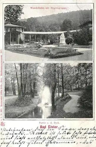 AK / Ansichtskarte Bad Elster Park Wandelbahn Hygieagruppe Kat. Bad Elster