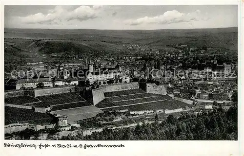 AK / Ansichtskarte Wuerzburg Blick von der Frankenwarte  Kat. Wuerzburg