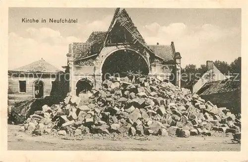 AK / Ansichtskarte Neufchatel sur Aisne Kirche Ruine Kat. Neufchatel sur Aisne