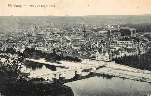 AK / Ansichtskarte Wuerzburg Blick vom Kaeppele Kat. Wuerzburg