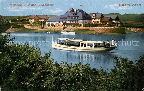 AK / Ansichtskarte Paulsdorf Dippoldiswalde Gasthof Seeblick Talsperre Malter Kat. Dippoldiswalde