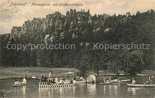 AK / Ansichtskarte Jonsdorf Nonnenfelsen Gondelfahrtteich Kat. Kurort Jonsdorf