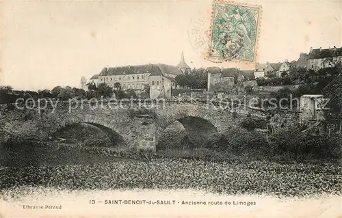 AK / Ansichtskarte Saint Benoit du Sault Route de Limoges Kat. Saint Benoit du Sault