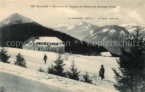 AK / Ansichtskarte Dauphine Environs du Sappey Chateau de Sarcenas Hiver Kat. Grenoble